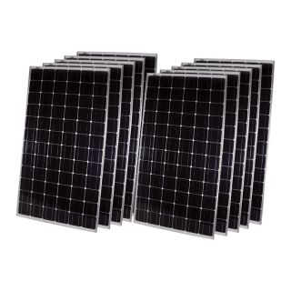 Sunforce 10-Pack of Grid-Tied Crystalline Solar Panels — 240 Watts Ea., 24 Volts, 8.9in.L x 38.9in.W x 1.5in.H ea.  Crystalline Solar Panels