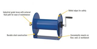Coxreels Steel Pressure Washer Hose Reel — 4,000 PSI, 150ft. x 3/8in. Capacity  Pressure Washer Hose Reels   Carts