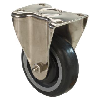 Fairbanks Rigid Stainless Steel Caster — 4in., Model# 14134044  Up to 299 Lbs.