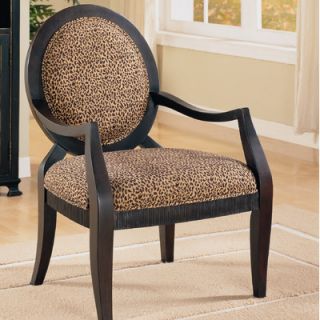 Williams Import Co. Leopard Print Distressed Fabric Arm Chair