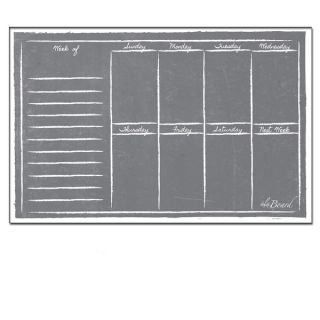 Grey Chalkboard Magnetic Dry Erase Weekly Calendar   16412117