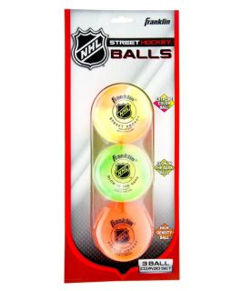 Franklin Sports NHL Street Hockey Ball Combo 3 Pack   Hockey Equipment
