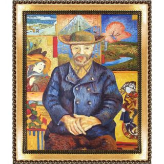 Portrait of Pere Tanguy Van Gogh Framed Original Painting by Tori Home