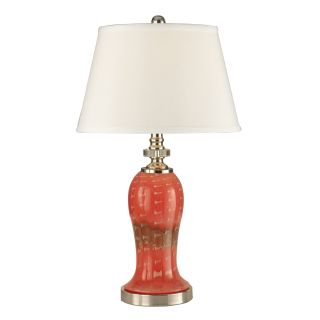 Dale Tiffany Red Art Glass Table Lamp   Table Lamps