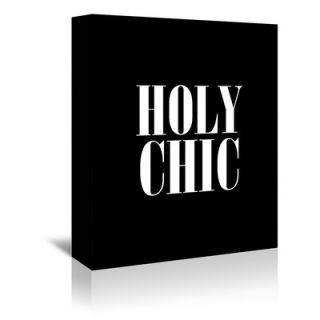 Urban Road Holy Chic Textual Art on Gallery Wrapped Canvas in Black by
