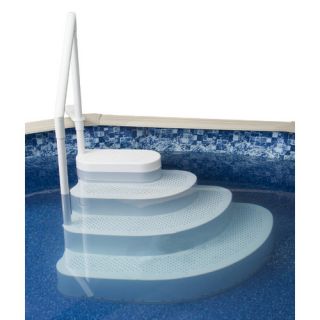Blue Wave Wedding Cake Pool Step for Above