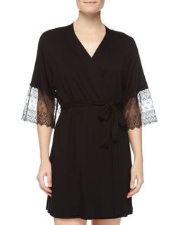 Cosabella Papyrus Short Robe, Black