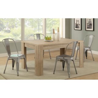 Monarch Sandson Reclaimed Wood Rectangle Dining Table 5 Piece Set with Cafe Chairs   Kitchen & Dining Table Sets