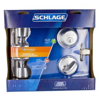 Schlage Plymouth Keyed Knob Front Entry Set