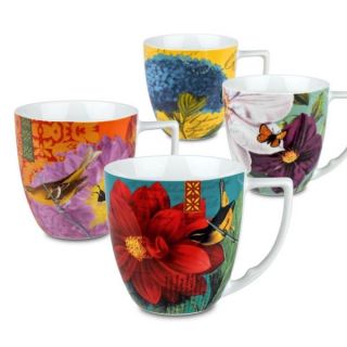 Waechtersbach Floral Impressions White Clematis Mugs (Set of 4)