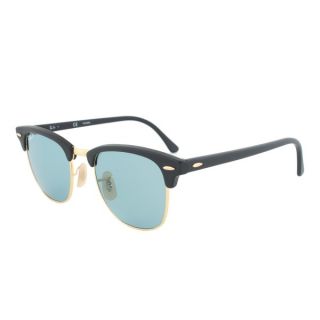 Ray Ban RB 3016 901/S3R Polarized Clubmaster Sunglasses   Black Frame