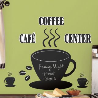 Coffee Cup Chalkboard Peel and Stick Wall Decals