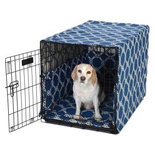 Jax & Bones 3 pc. Kratos Aegean Blue Pet Crate Cover Bumper & Pad Set   Dog Crates