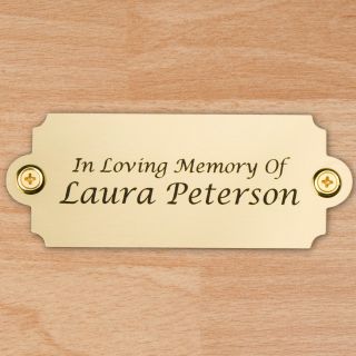 2 x 5 Inch Personalization Plaque   Outdoor Benches