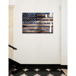 Oliver Gal Oliver Gal Rocky Navy Freedom High Gloss Canvas Art
