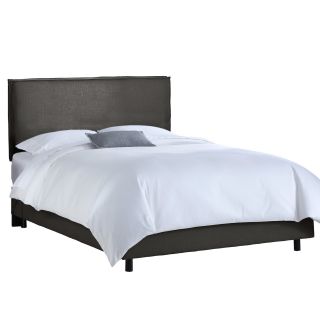 French Seam Slipcover Linen Upholstered Bed   Standard Beds