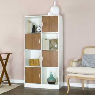 Baxton Studio Harriette White and Walnut Modern Bookshelf