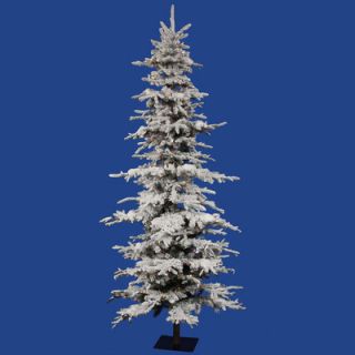 Vickerman Flocked Alaskan 6.5 White Artificial Christmas Tree with