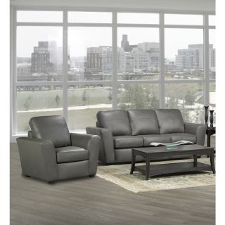 Augusta Italian Leather Sofa and Two Chair Set   Shopping