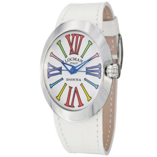 Locman Womens Glamour Stainless Steel and Interchangeable Leather