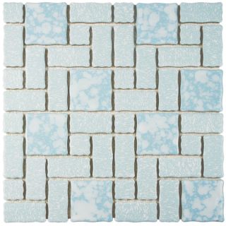 SomerTile 11.75x11.75 inch Collegiate Beige Porcelain Mosaic Floor and