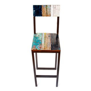 EcoChic Lifestyles Fin and Tonic Reclaimed 30 Wood Bar Stool
