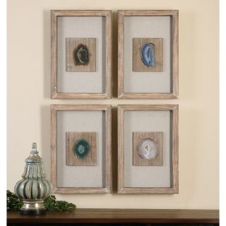 Uttermost Agate Stone   Set of 4   Wall Art