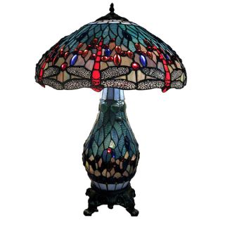 Tiffany style Dragonfly Lamp with Lighted Base   964475  