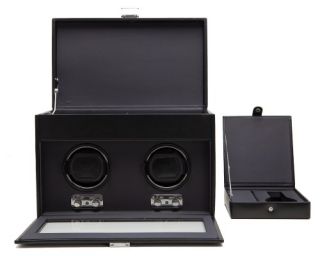 WOLF Heritage Double Watch Winder with Storage   Watch Winders & Watch Boxes