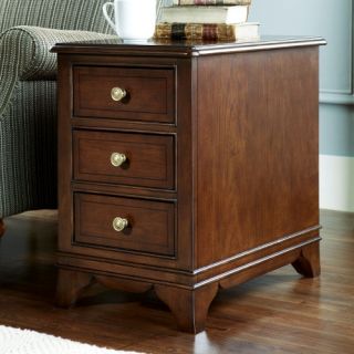 Hammary Cherry Grove Chairside Table   Mid Tone Brown