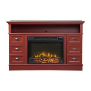 Bremen Red Media Console Fireplace   16771183   Shopping