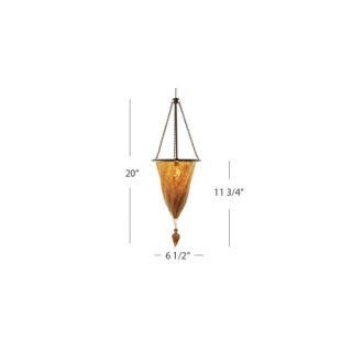 Lavai Art Glass Pendant with Bronze Shade by WAC Lighting