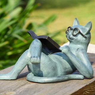 SPI Home Literary Cat Garden Statue