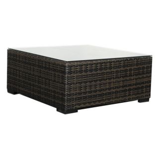 Creative Living South Hampton Sectional Coffee Table with Glass Top   Patio Accent Tables