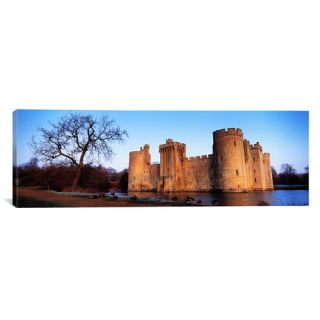 Panoramic Moat Around a Castle, Bodiam Castle, East Sussex, England