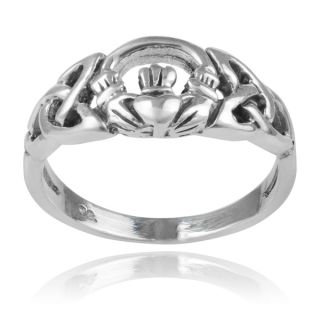 Journee Collection Sterling Silver Claddagh Ring   Shopping