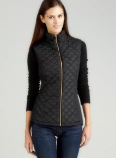 For Cynthia Diamond Quilted Zip Front Vest   Shopping   Top