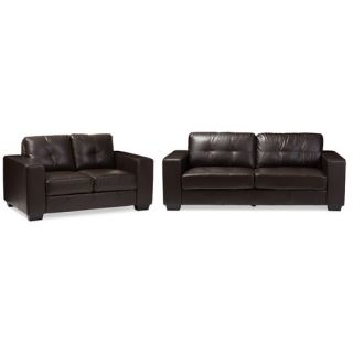 Baxton Studio Whitney Modern and Contemporary Modern Loveseat and Sofa