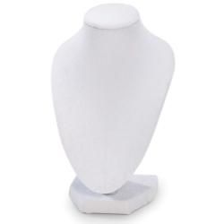 White 6 inch 3D Velvet Necklace Stand