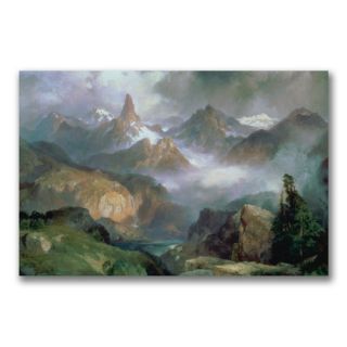 Trademark Art A Mountain Stream by Thomas Moran Painting Print on
