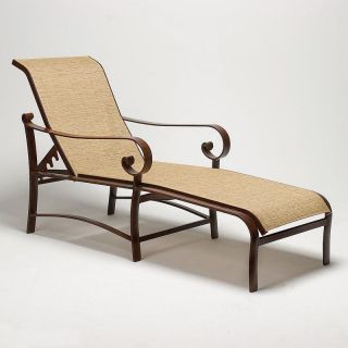 Woodard Belden Sling Chaise Lounge Chair.