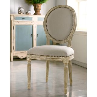 Clairette Wood Traditional French Accent Chair Round   16933636