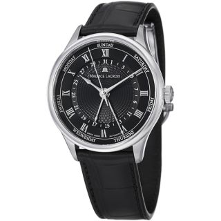 Maurice Lacroix Mens MP6507 SS001 310 MasterPiece Black Dial Day