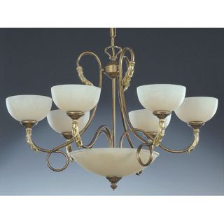 Torre Traditional Chandelier in Painted Bronze