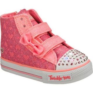 Girls Skechers Twinkle Toes Shuffles Sprinkle Steps Pink  