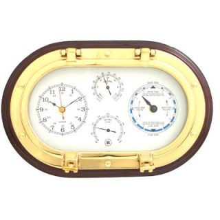 12 Porthole Wall Clock,Tide Clock,Thermometer, and Hygrometer by Bey