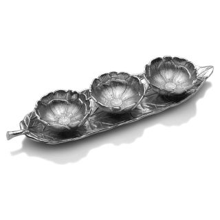 Mikasa Botanic Flower 15.25 in. Condiment Server   Divided Plates & Dishes