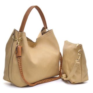 Dasein 2 in 1 Faux Leather Hobo with Organizer Bag