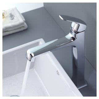 Kraus Decorum Square Ceramic Bathroom Sink and Faucet