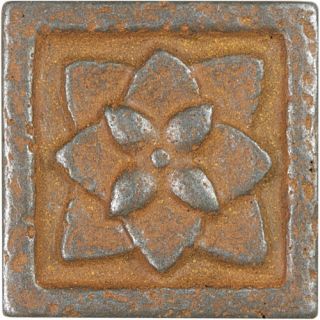 Burlington Materials Floral 2 x 2 Tile in Rust